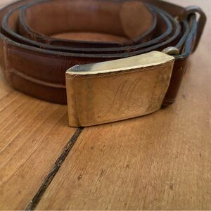 Genuine alligator belt with 14k gold filled buckle size 36